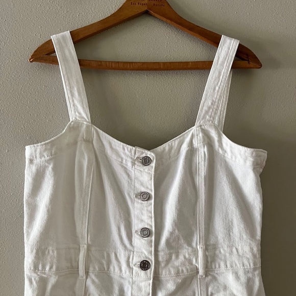 GAP White Denim Button Front Dress, Sz 10, like new! - Picture 4 of 7
